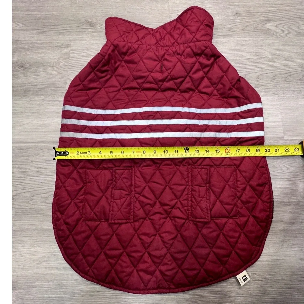 Companion Road Dog Jacket XL Burgundy Quilted Fleece‎ Lined Reflective Safety